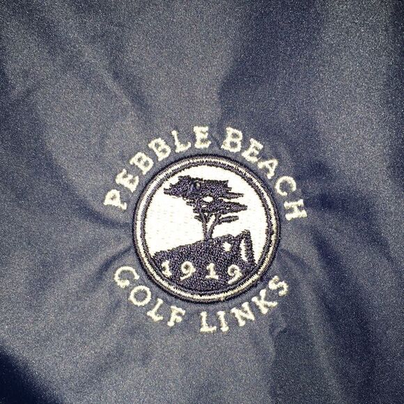 New 1919 Pebble Beach Golf links Blue Water resistant Mens Players Jacket L - Picture 3 of 6
